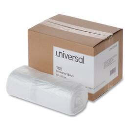 Universal - UNV35946 40 - 45 Gallon High-Density Shredder Bags - (100/Box) - Clear