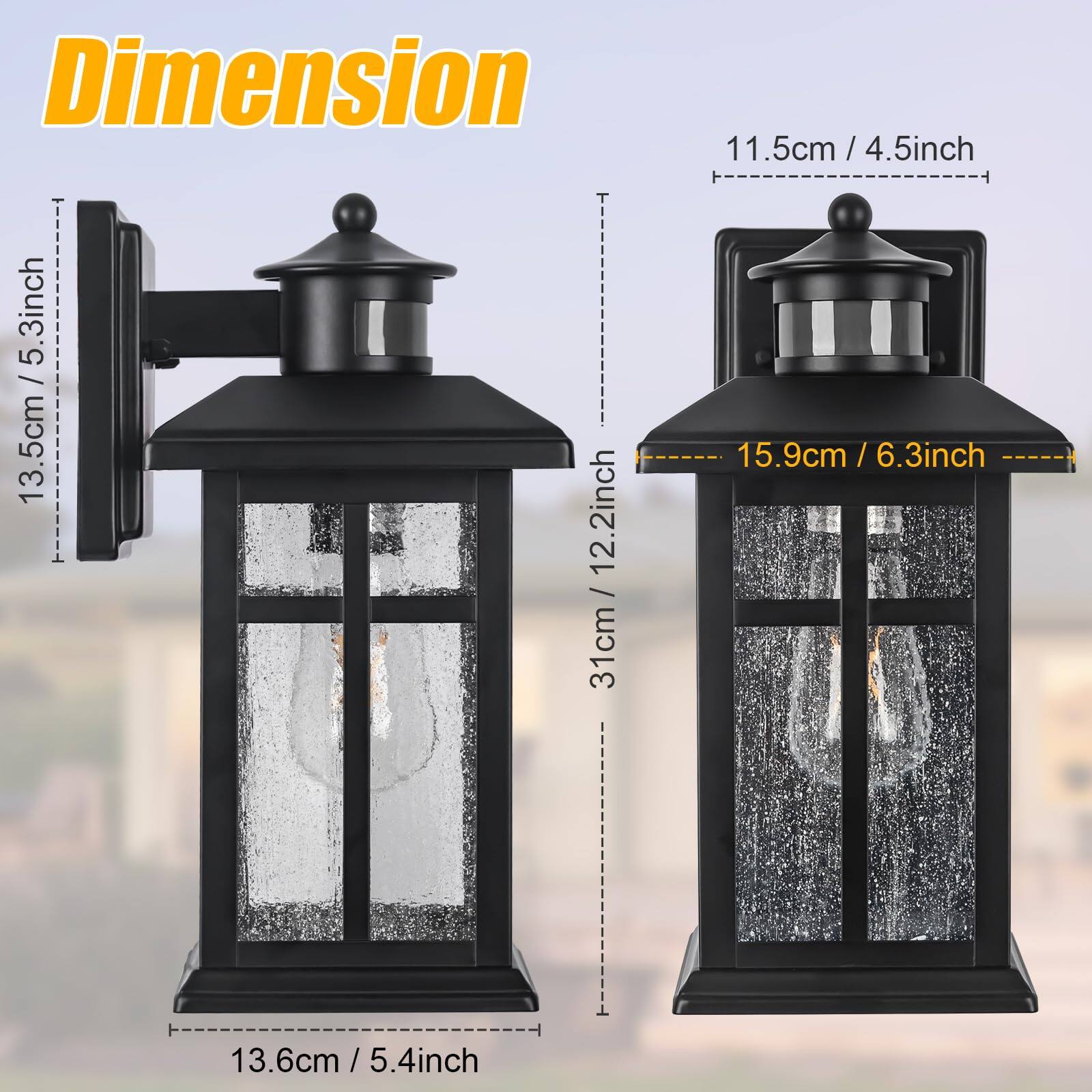 Dimension

- Width: 11.5cm / 4.5inch
- Height: 31cm / 12.2inch
- Depth: 13.6cm / 5.4inch
- Top Diameter: 13.5cm / 5.3inch
- Bottom Diameter: 15.9cm / 6.3inch