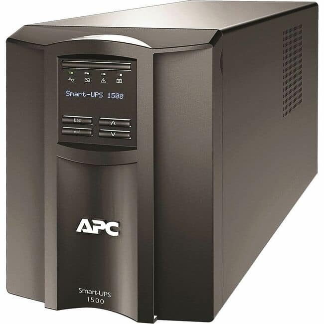 APC - Smart-UPS, Line Interactive, 1500VA, Tower, 120V, 8x NEMA 5-15R outlets, SmartConnect Port+Network Card, AVR, LCD - Black