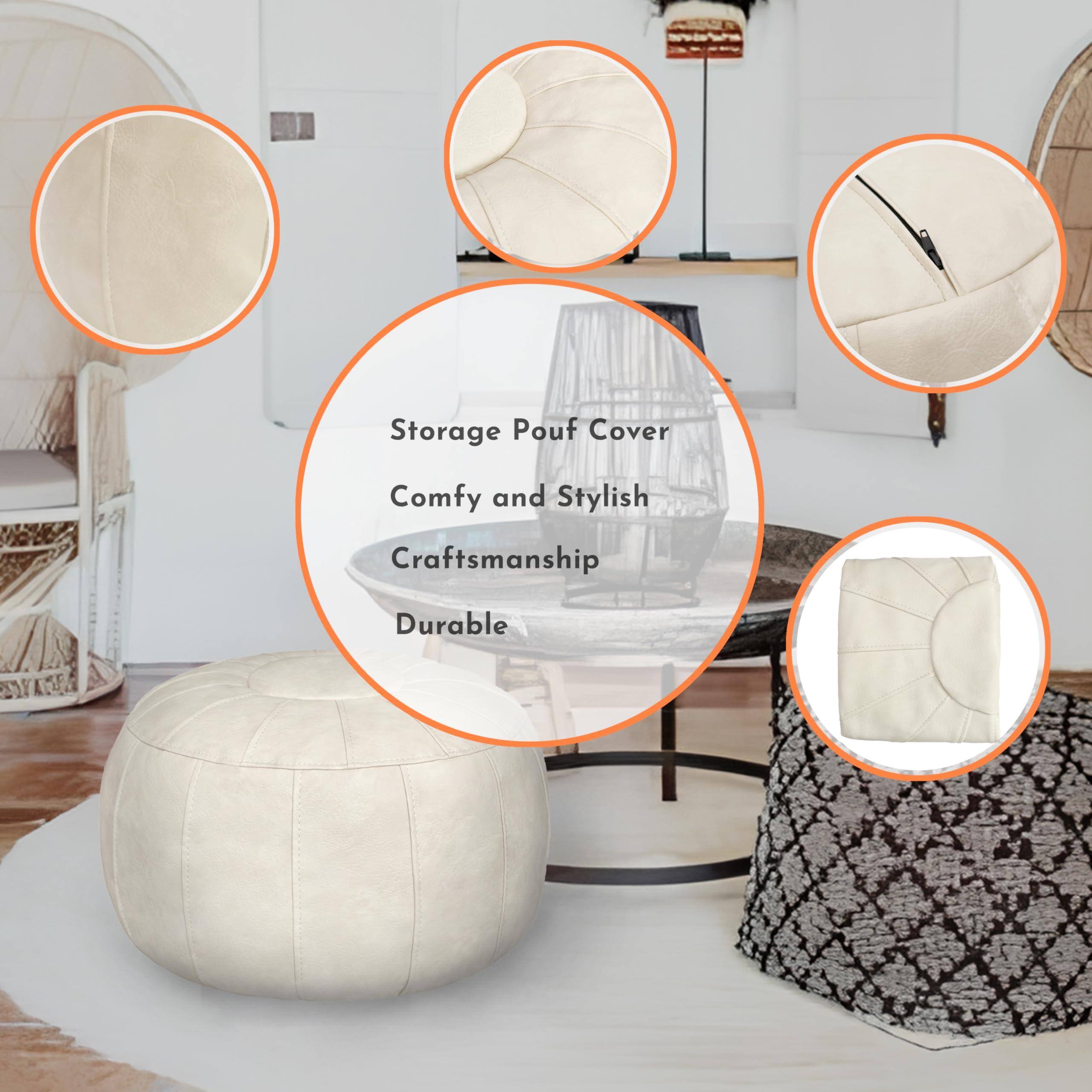Storage Pouf Cover  
Comfy and Stylish  
Craftsmanship  
Durable