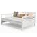 Front. Costway - Costway Full Size Daybed Frame Solid Wood Sofa Bed for Living Room Bedroom - White.