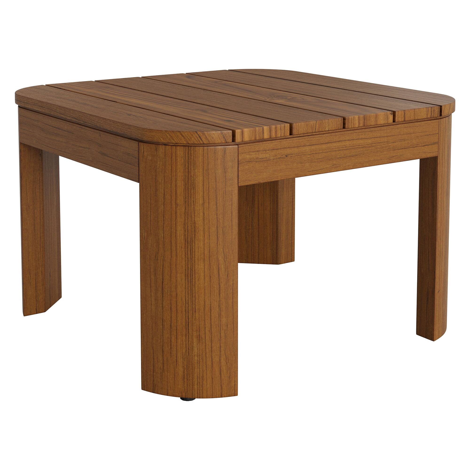 Angle. Modway - Kona Outdoor Teak Wood Side Table by Modway - Natural.