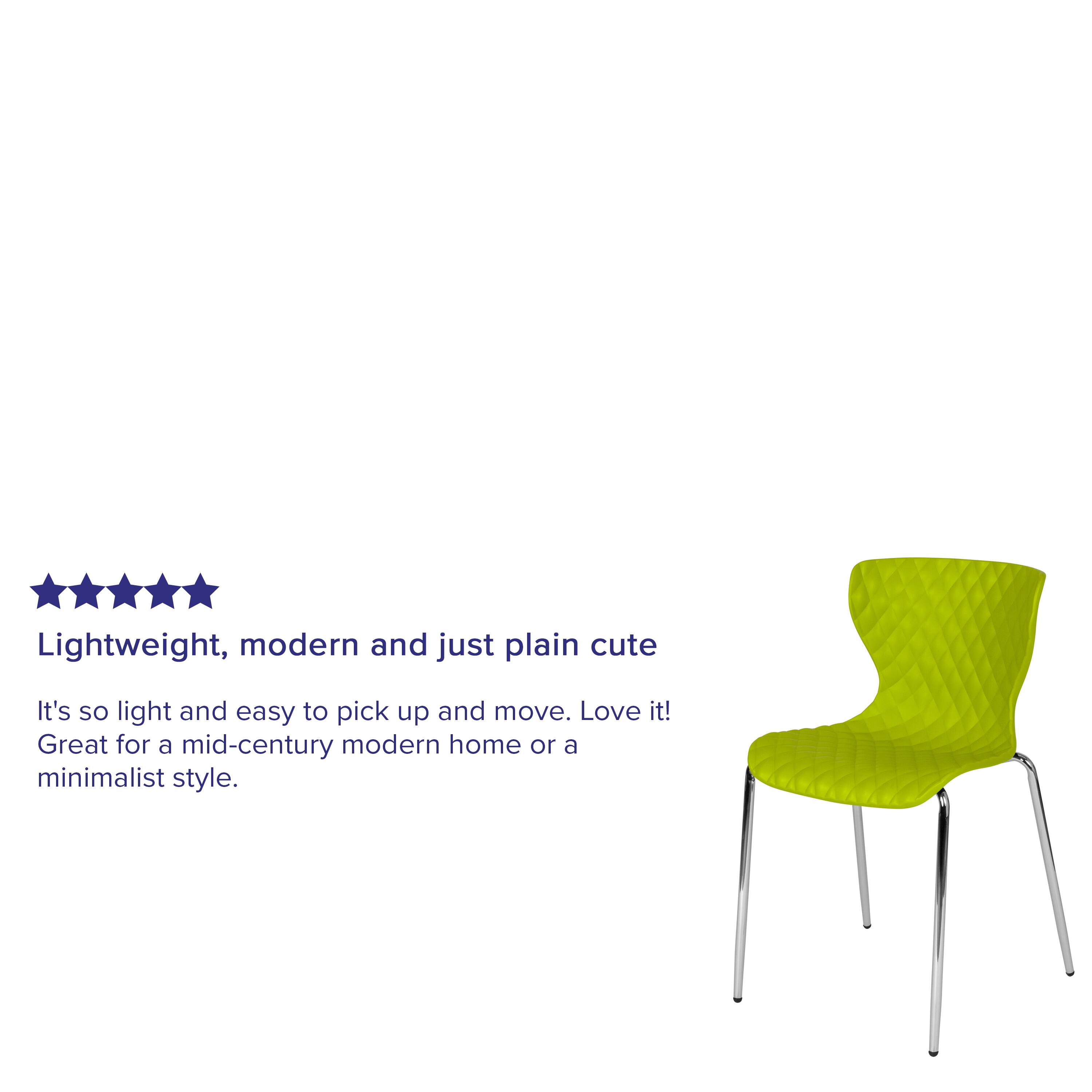 Lightweight, modern and just plain cute

It's so light and easy to pick up and move. Love it! Great for a mid-century modern home or a minimalist style.