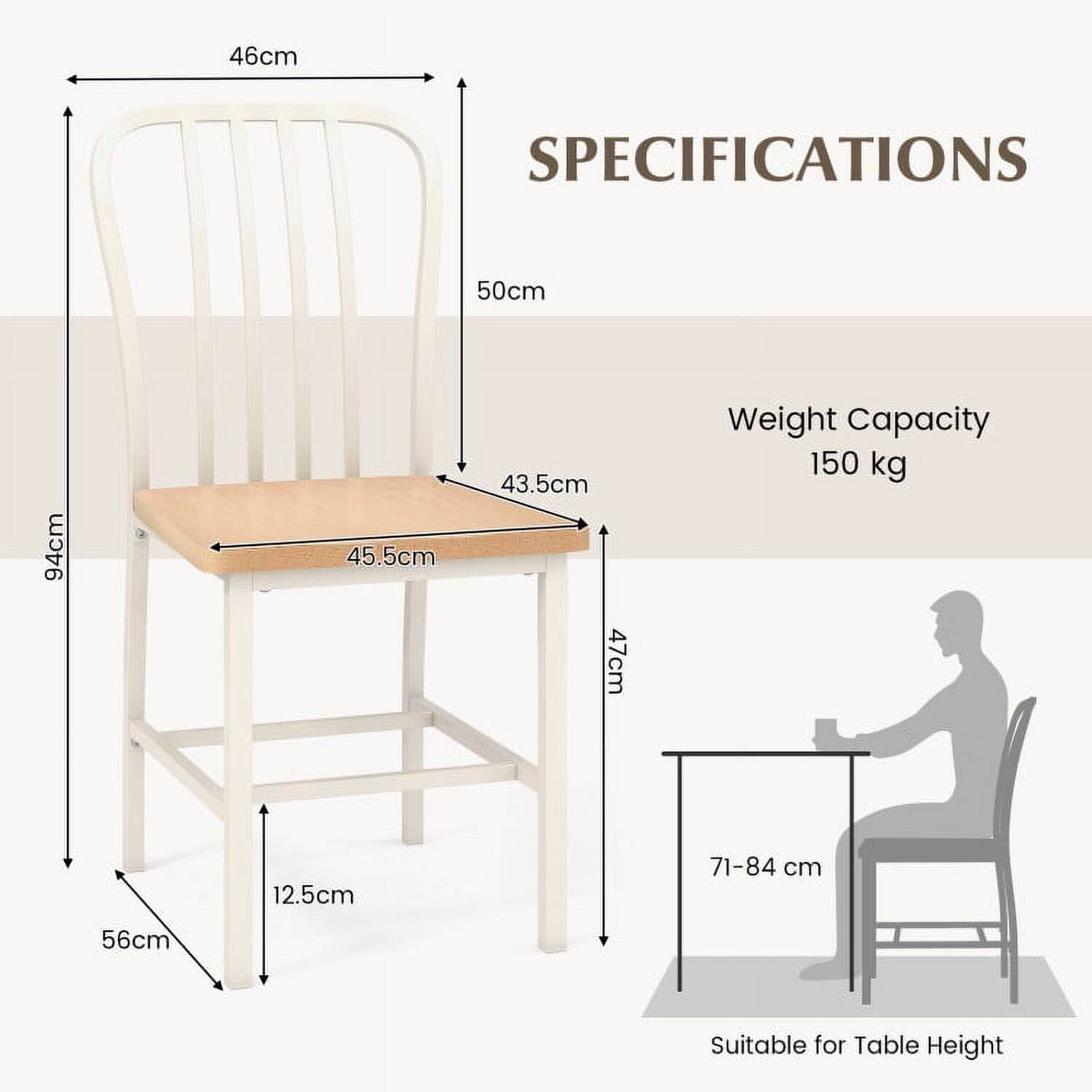 46cm  
50cm  
94cm  
45.5cm  
43.5cm  
47cm  
12.5cm  
56cm  

Weight Capacity: 150 kg  
Suitable for Table Height: 71-84 cm
