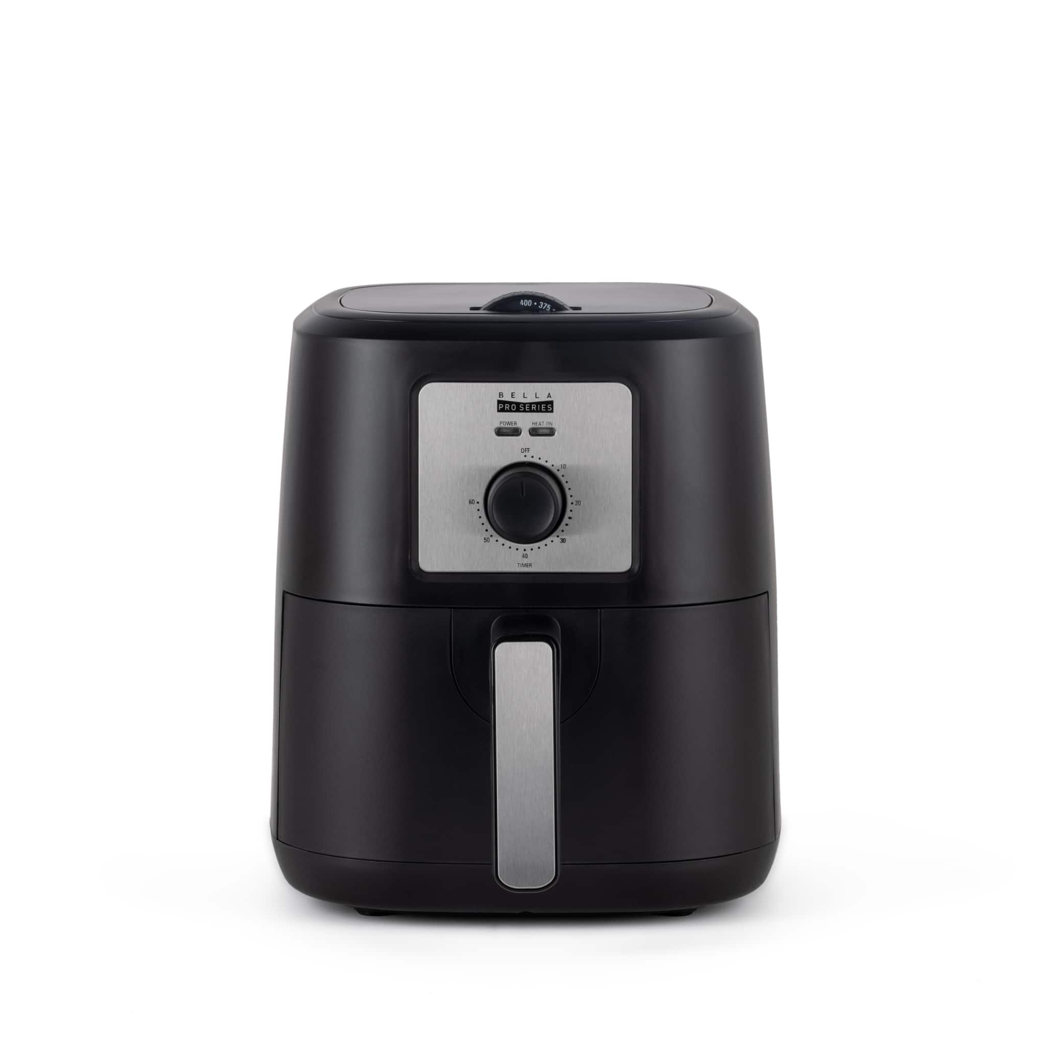 Front. Bella Pro Series - 4.2-qt. Manual Air Fryer - Black.