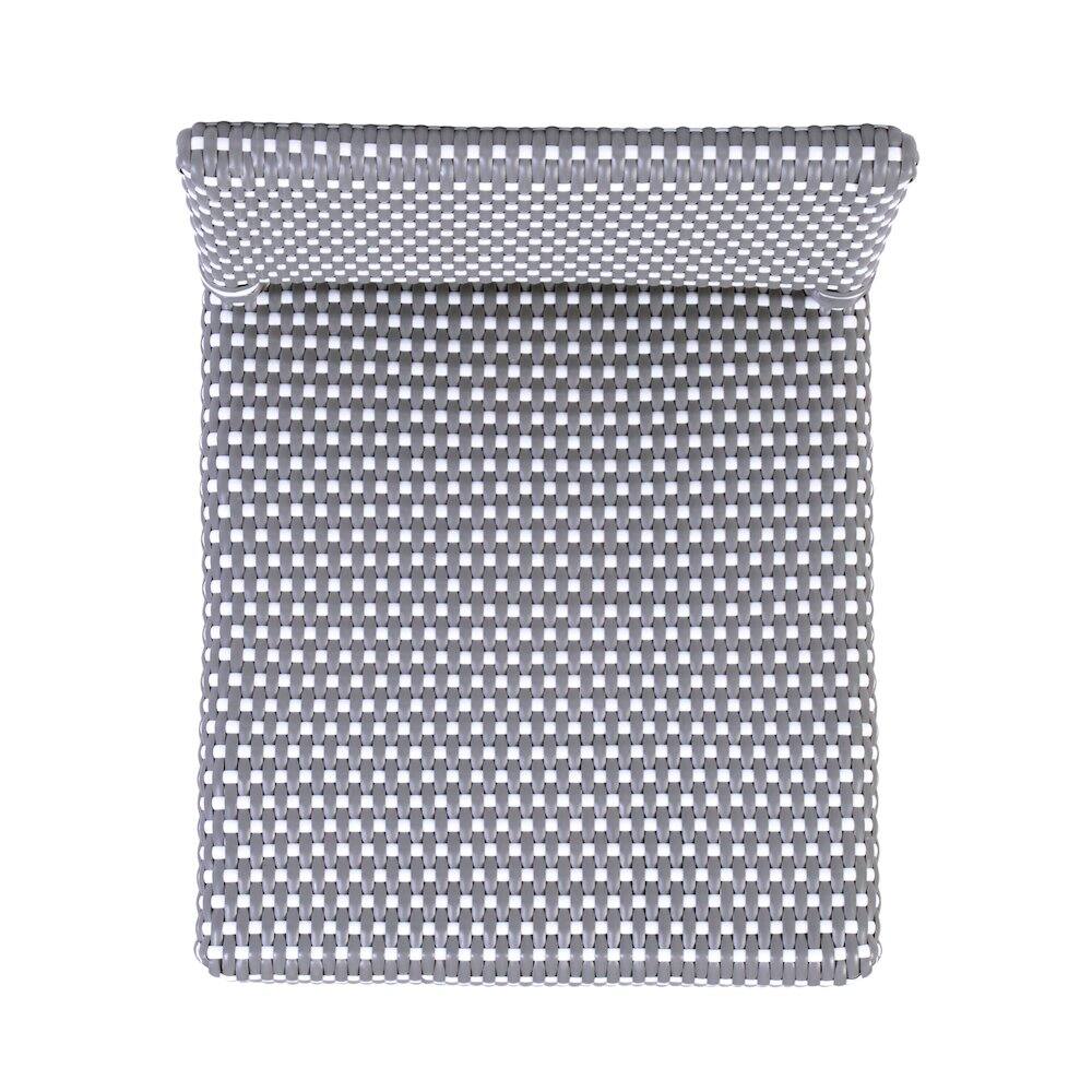 Front. Butler Specialty - Serienna 30 in. Seat Height Rattan Low Back Bar Stool - Gray And White Dot.