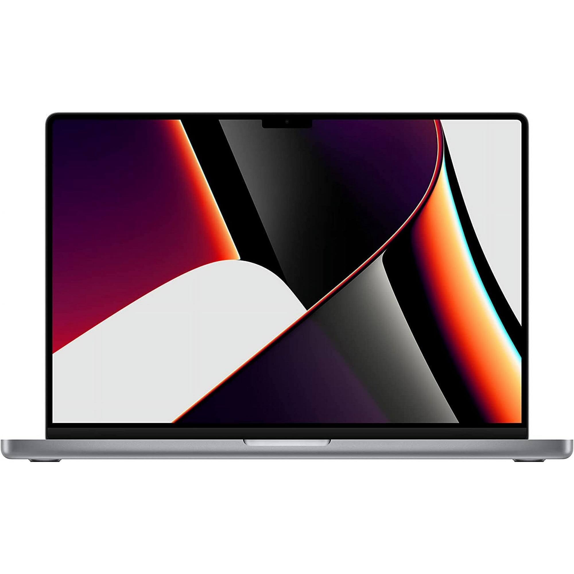 Front. Apple - MacBook Pro 14-Inch "M1 Pro" 8 CPU/14 GPU 16 GB - 512 GB SSD  Bundle with Keyboard Cover and Case - Gray.