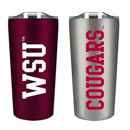 The Fanatic Group - Washington State Cougars 18oz. Soft Touch Tumbler Two-Piece Set - Multicolor