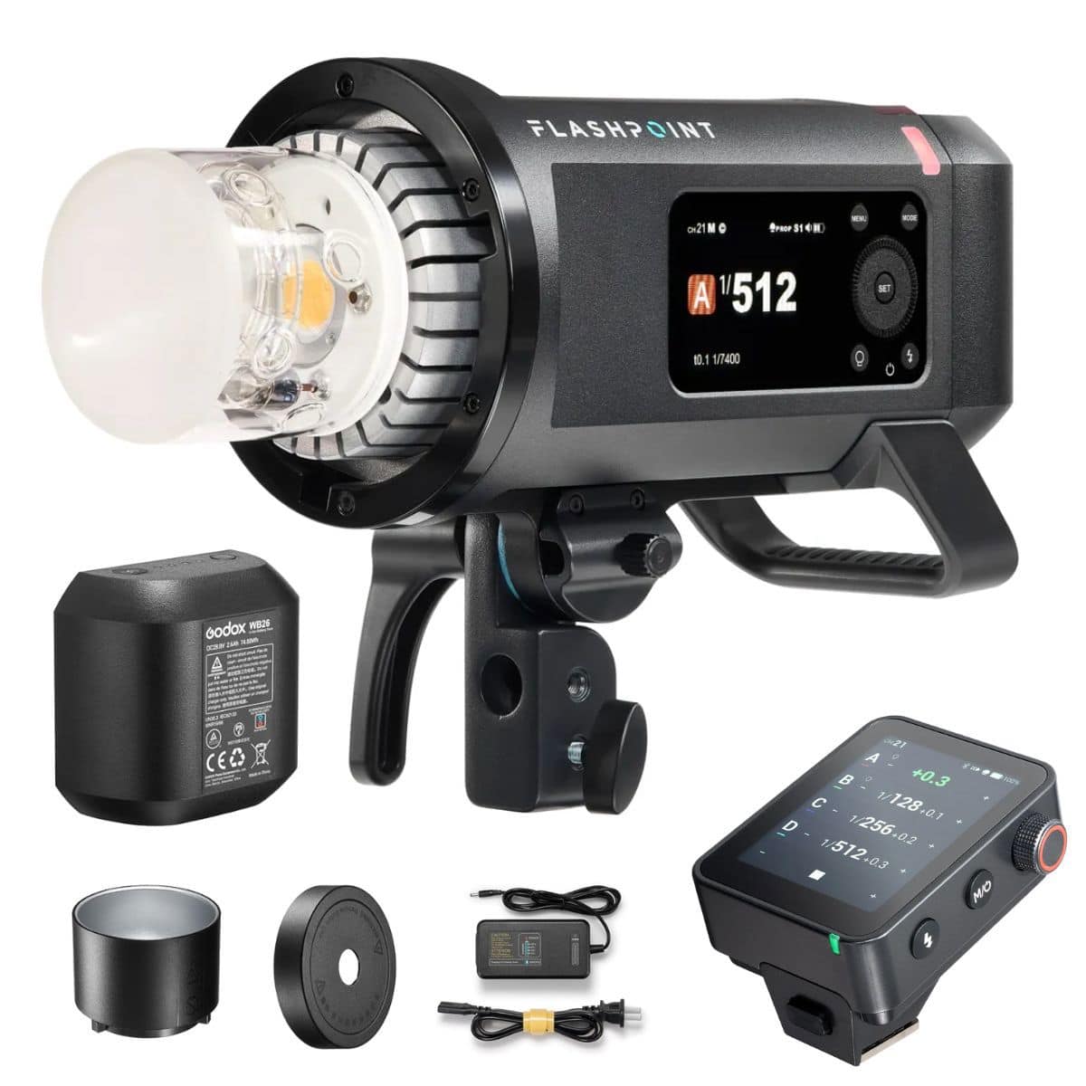 Flashpoint - XPLOR 600PRO II Battery-Powered All-In-One Outdoor Flash with R2 Nano Pro Touchscreen TTL Wireless Flash
