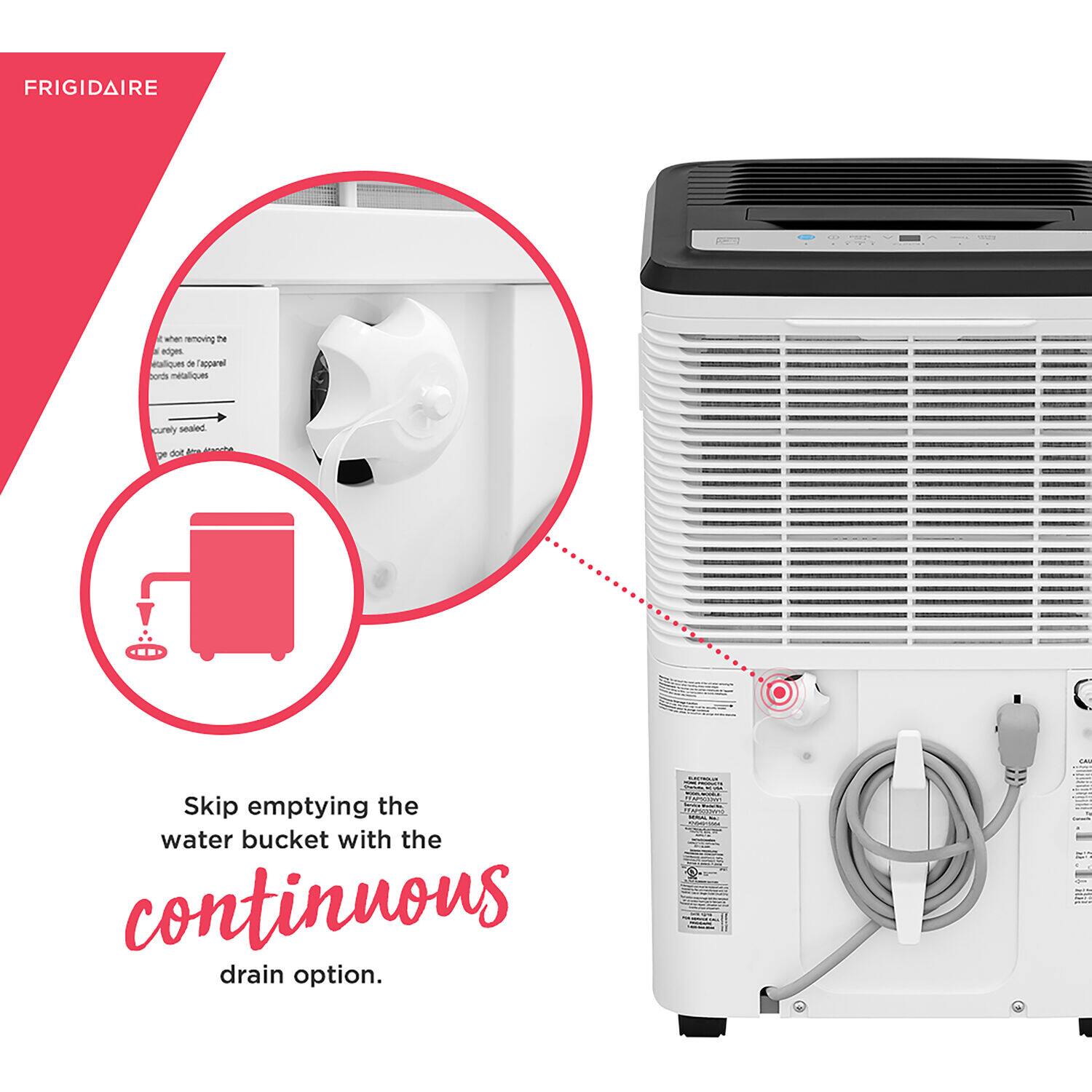 Alt View 12. Frigidaire - 50 Pint Dehumidifier with Built-In Pump - White.