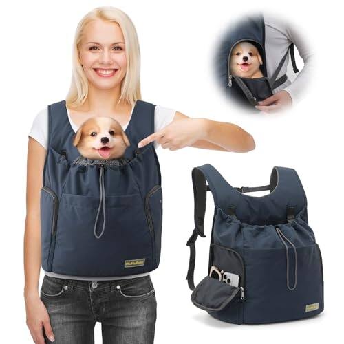 Front. Live At Space - Dog Front Carrier Backpack Adjustable Pet Ventilated Mesh Travel With Zippered Side Windows For Hiking Traveling Small M.