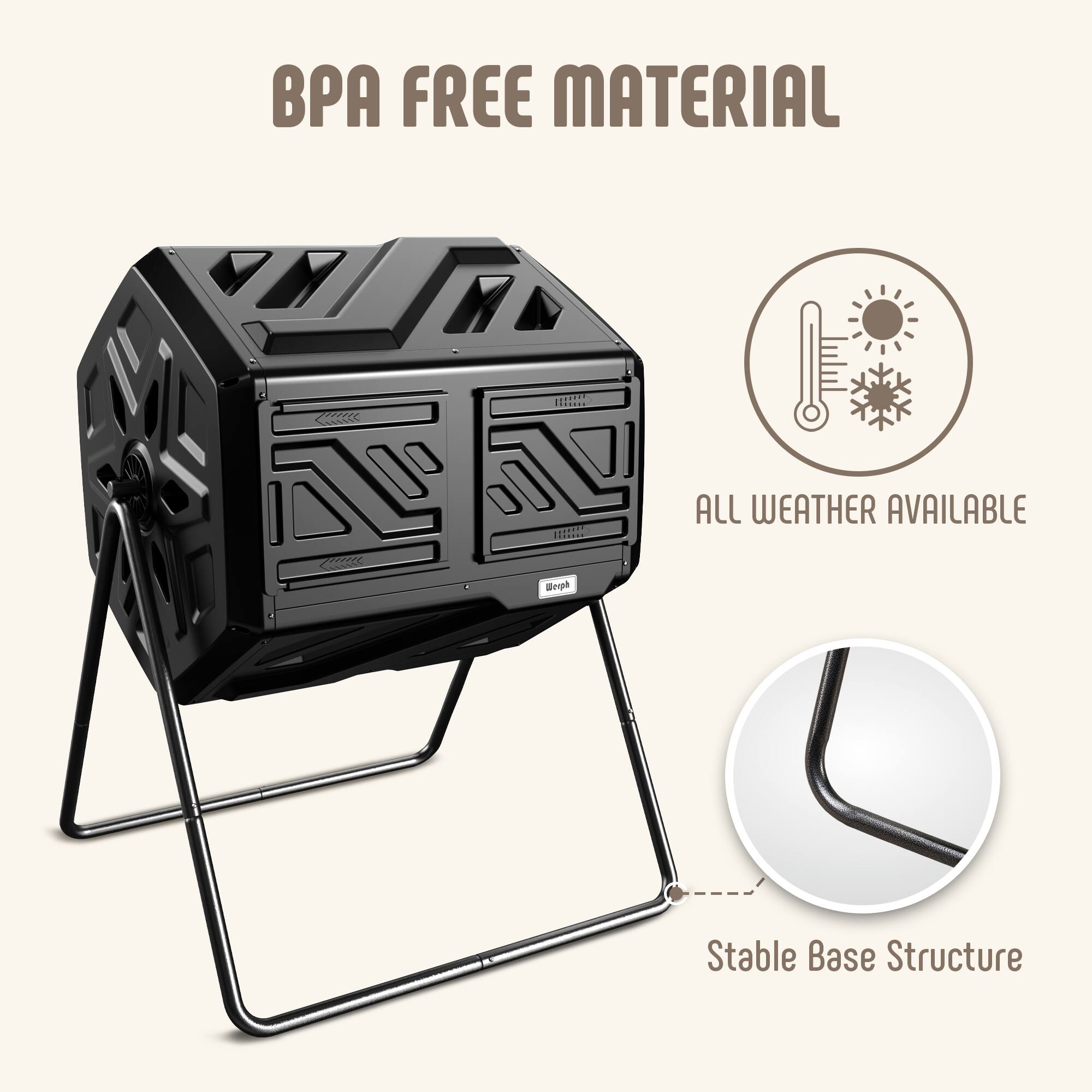 BPA FREE MATERIAL

ALL WEATHER AVAILABLE

Stable Base Structure