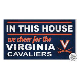 Jardine - Virginia Cavaliers 11'' x 20'' Indoor/Outdoor In This House Sign - Navy