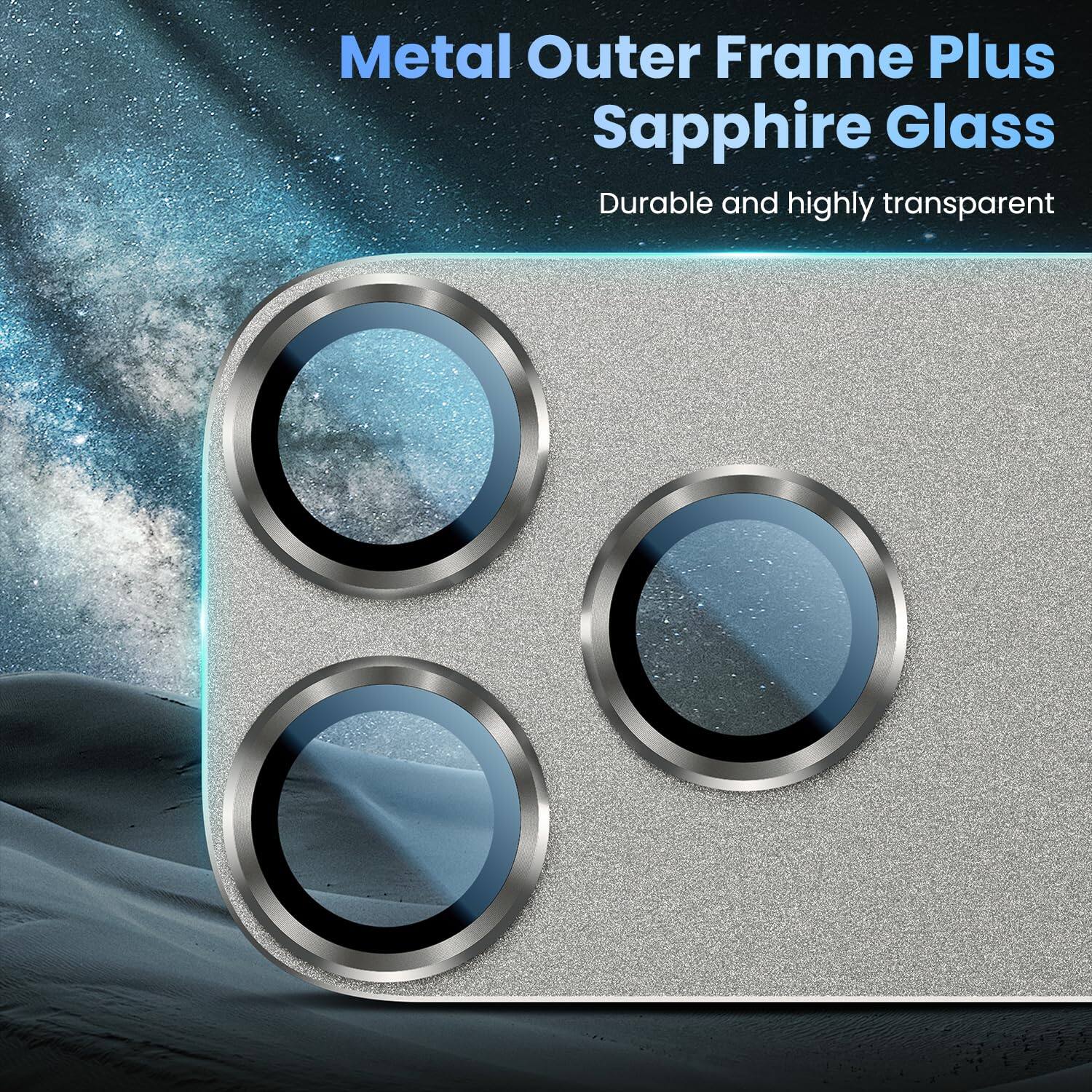 Metal Outer Frame Plus Sapphire Glass  
Durable and highly transparent
