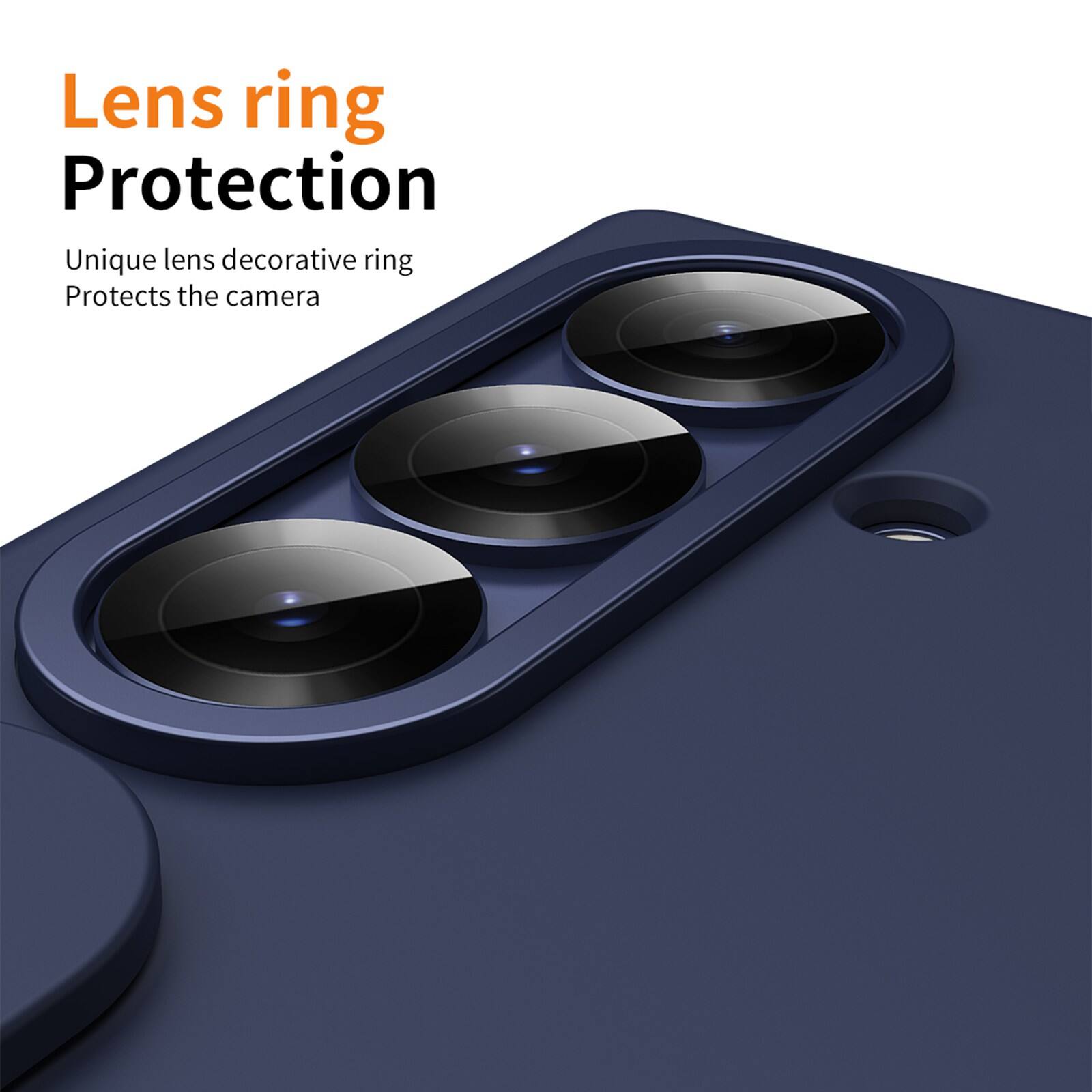 Lens ring Protection  
Unique lens decorative ring  
Protects the camera