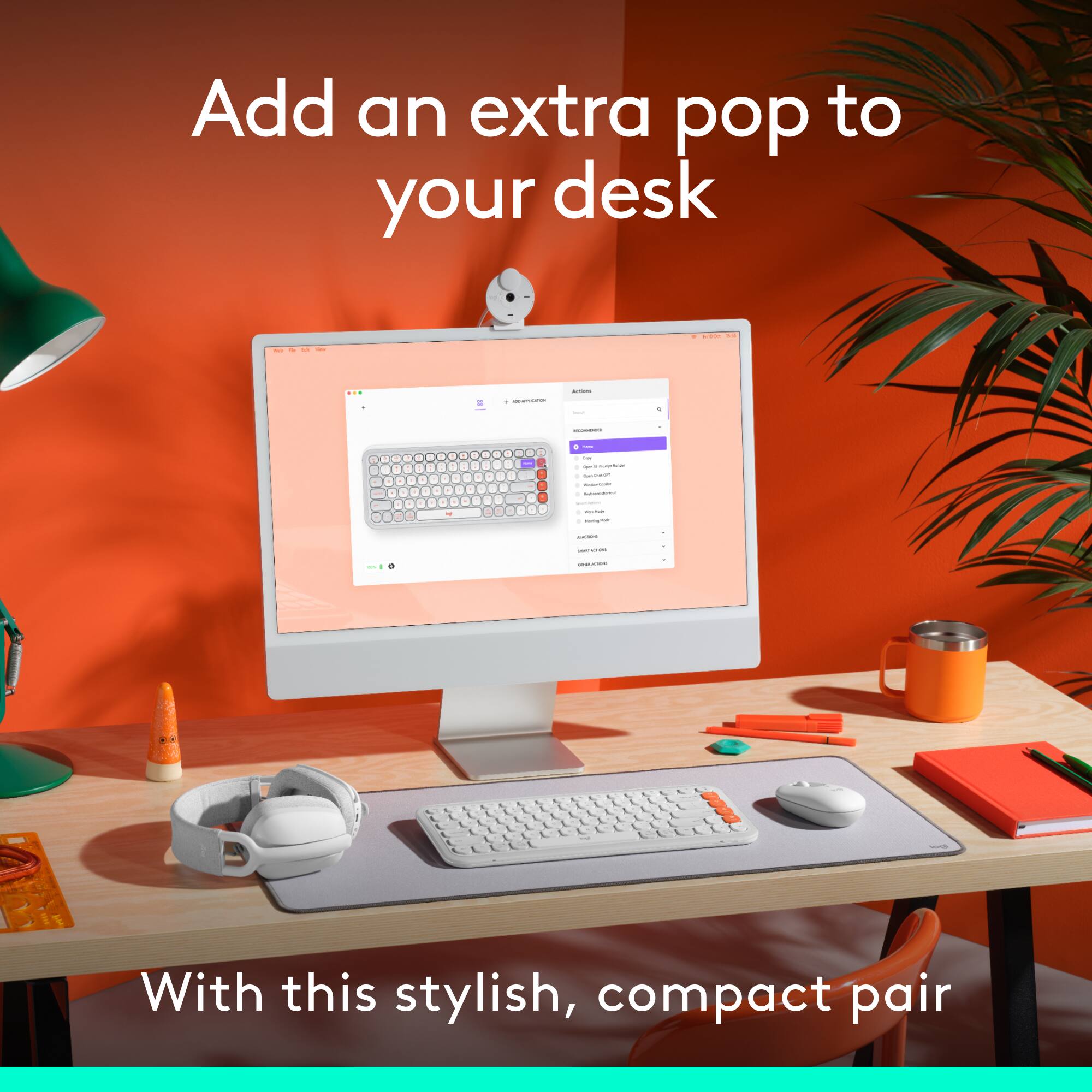 Add an extra pop to your desk with this stylish, compact pair.