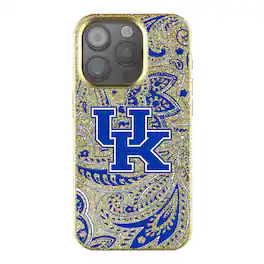 Keyscaper - NCAA - Kentucky Wildcats Paisley Bling iPhone Case - 14 - Gold