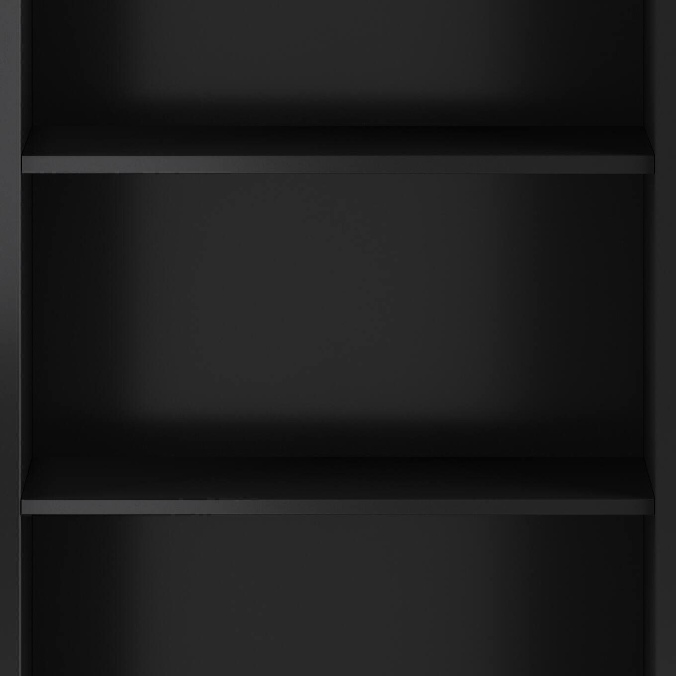 Alt View 12. Simpli Home - Amherst Transitional Wood 5-Shelf Bookcase - Black.