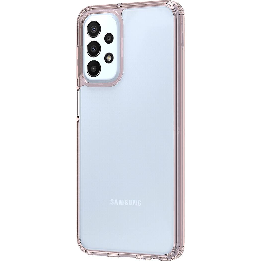 Left. SaharaCase - Hybrid-Flex Hard Shell Case for Samsung Galaxy A23 5G - Clear/Rose Gold.