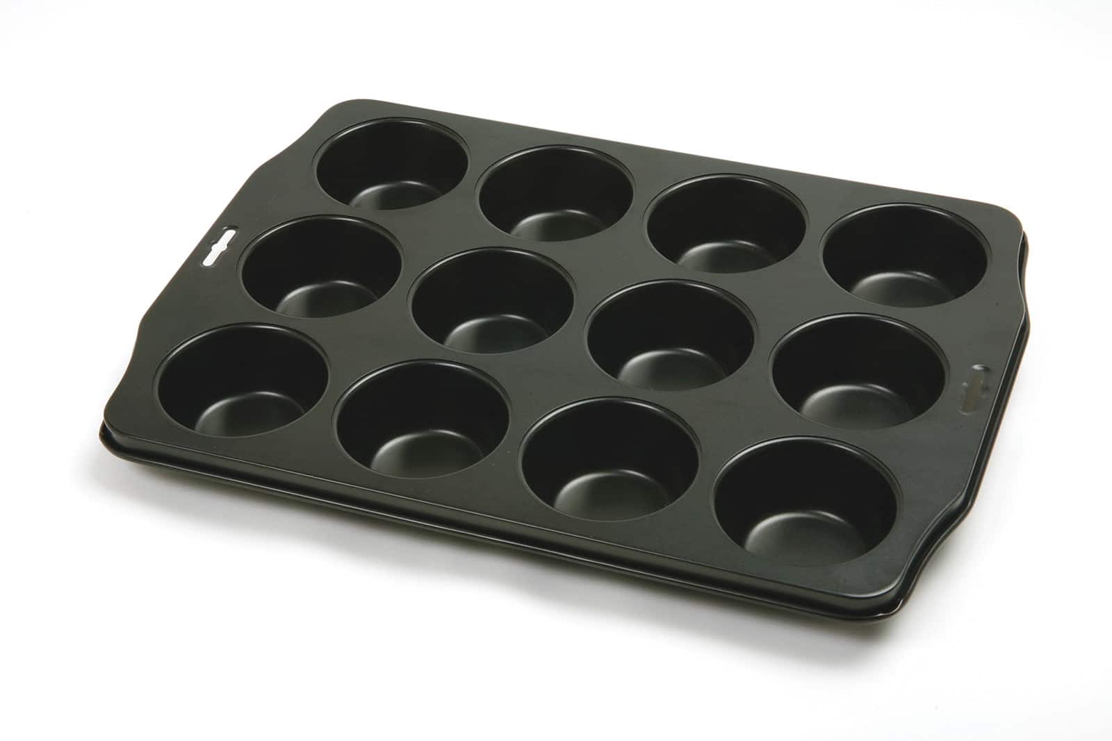 Norpro - 12 Cup Nonstick Muffin Pan - Steel Bakeware for Cupcakes and Muffins - Black price history on PriceWatchPro