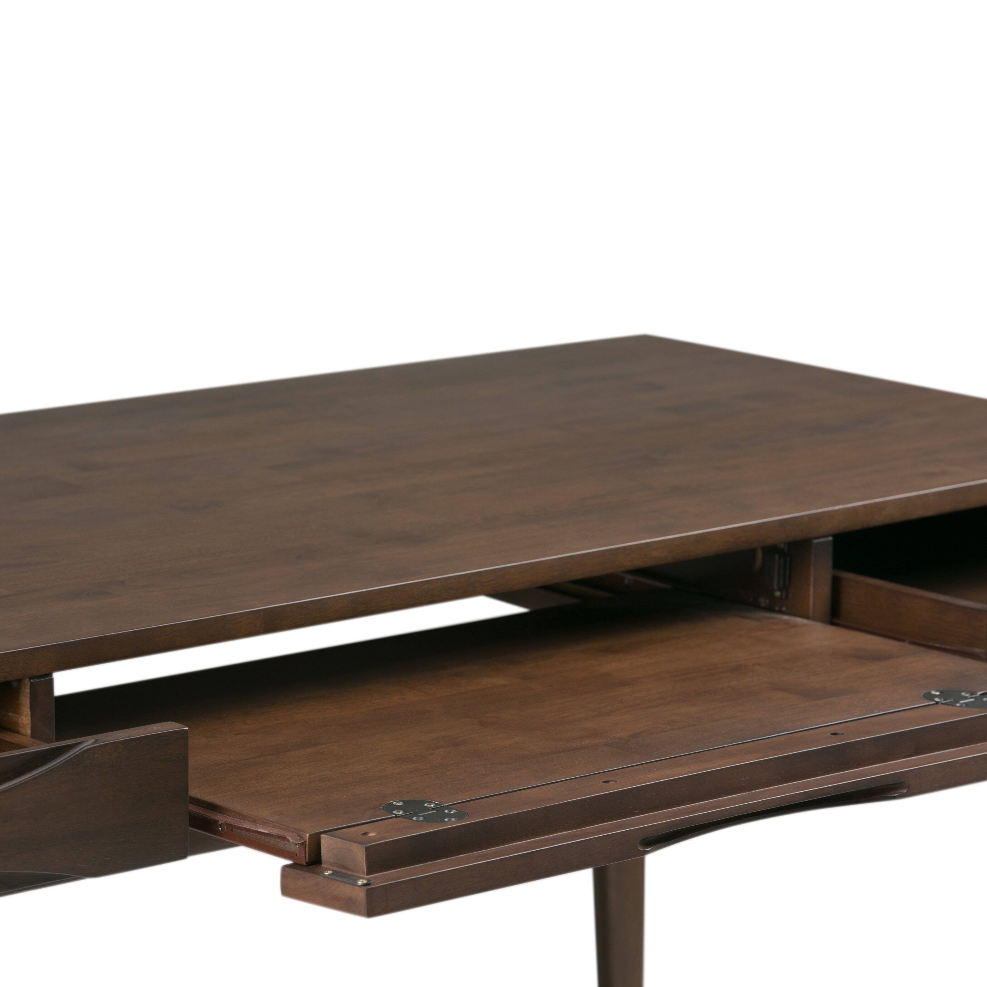 Alt View 5. Simpli Home - Harper 60 inch Desk and 24 inch Bookcase - Walnut Brown.