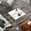 Alt View 1. Costway - Coffee Table Modern Rectangular Coffee Table Metal Frame For Living Room - White.