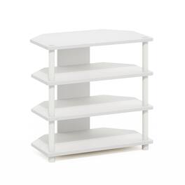 Furinno - Econ Easy Assembly 4-Tier Petite TV Stand - White