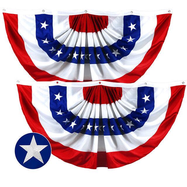 Front. G128 - Fan Flag 5x10FT 2-Pack Embroidered Polyester By G128 - Assorted Colors.