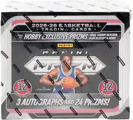 2025/26 Panini Prizm Basketball Hobby Trading Card Box (3 Autographs Per Box)