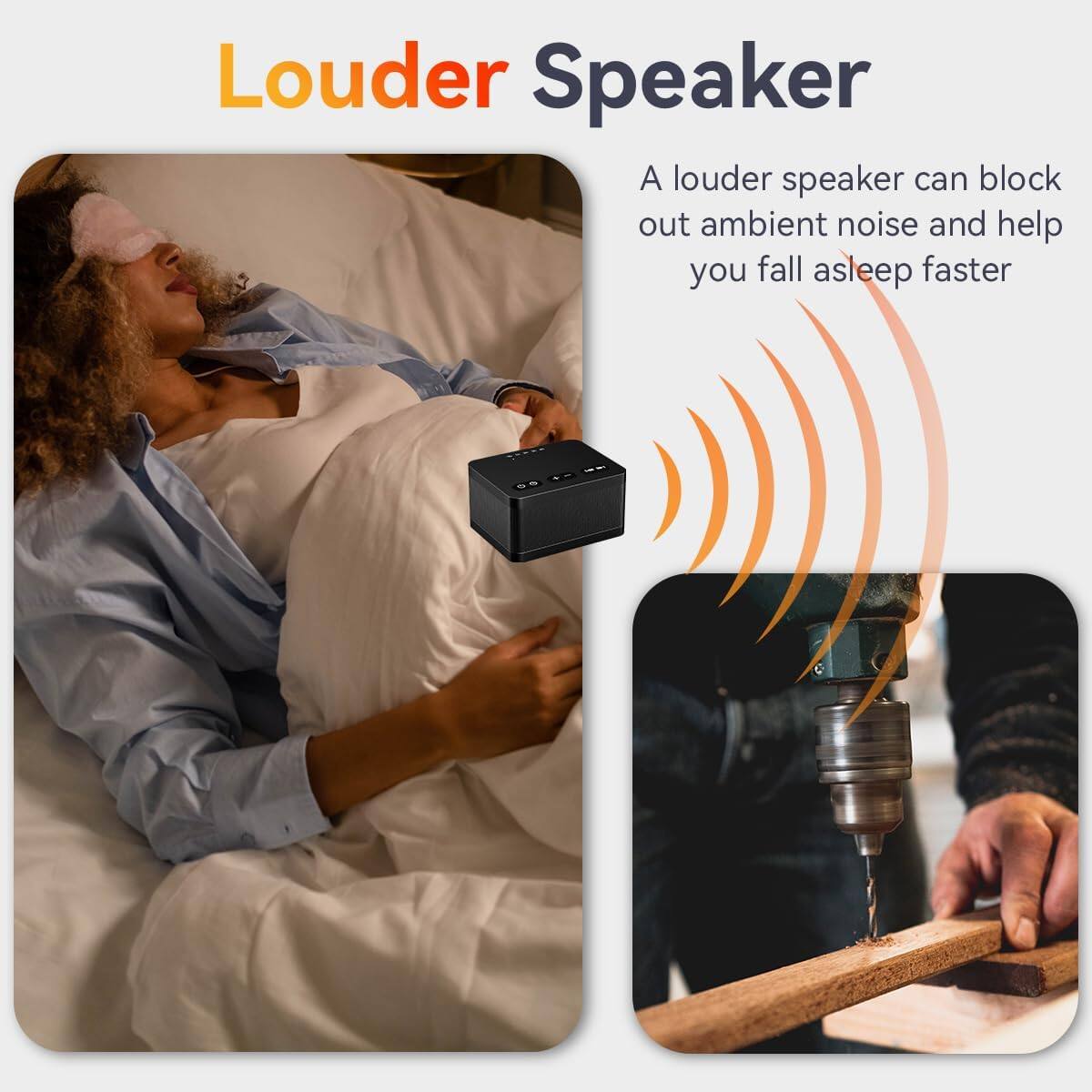 Louder Speaker

A louder speaker can block out ambient noise and help you fall asleep faster