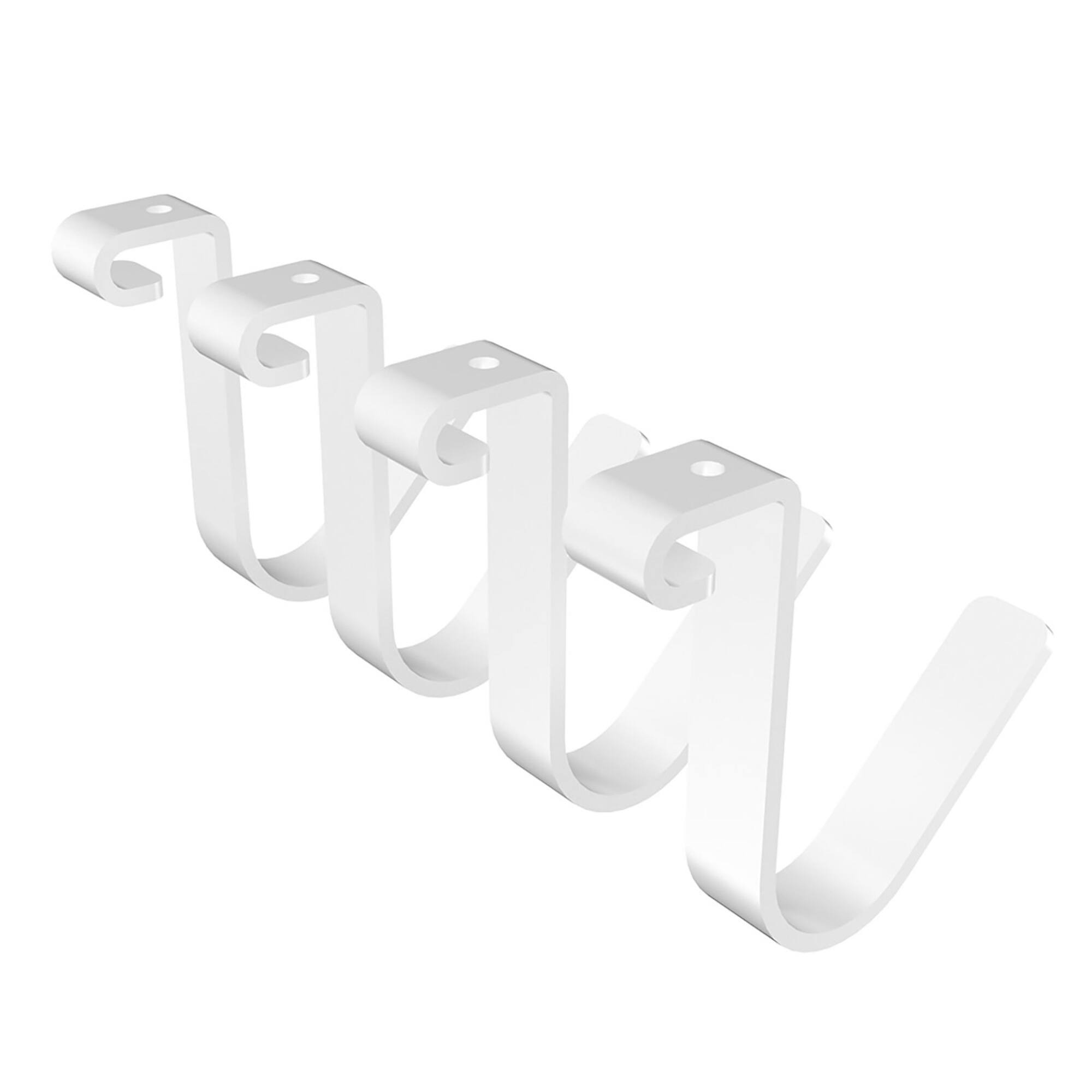 Front. Fleximounts - GRH2 4-Pack Rail Hooks - White.