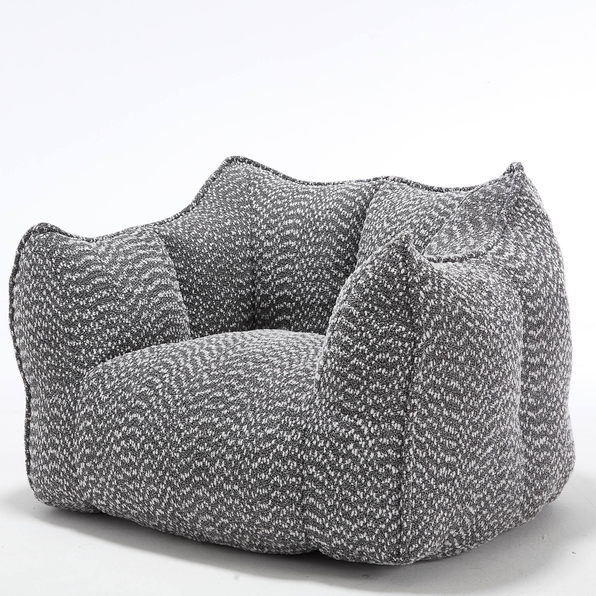 Alt View 8. GOODSILO - Premium Square Lazy Sofa Chair with High-Resilience Foam for Living Room and Bedroom Comfort - Grey.