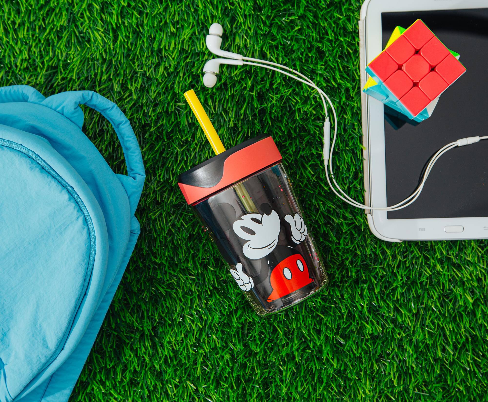 Alt View 2. Disney - Disney Mickey Mouse Kids Spill-Proof Tumbler With Straw | Holds 18 Ounces - Red.