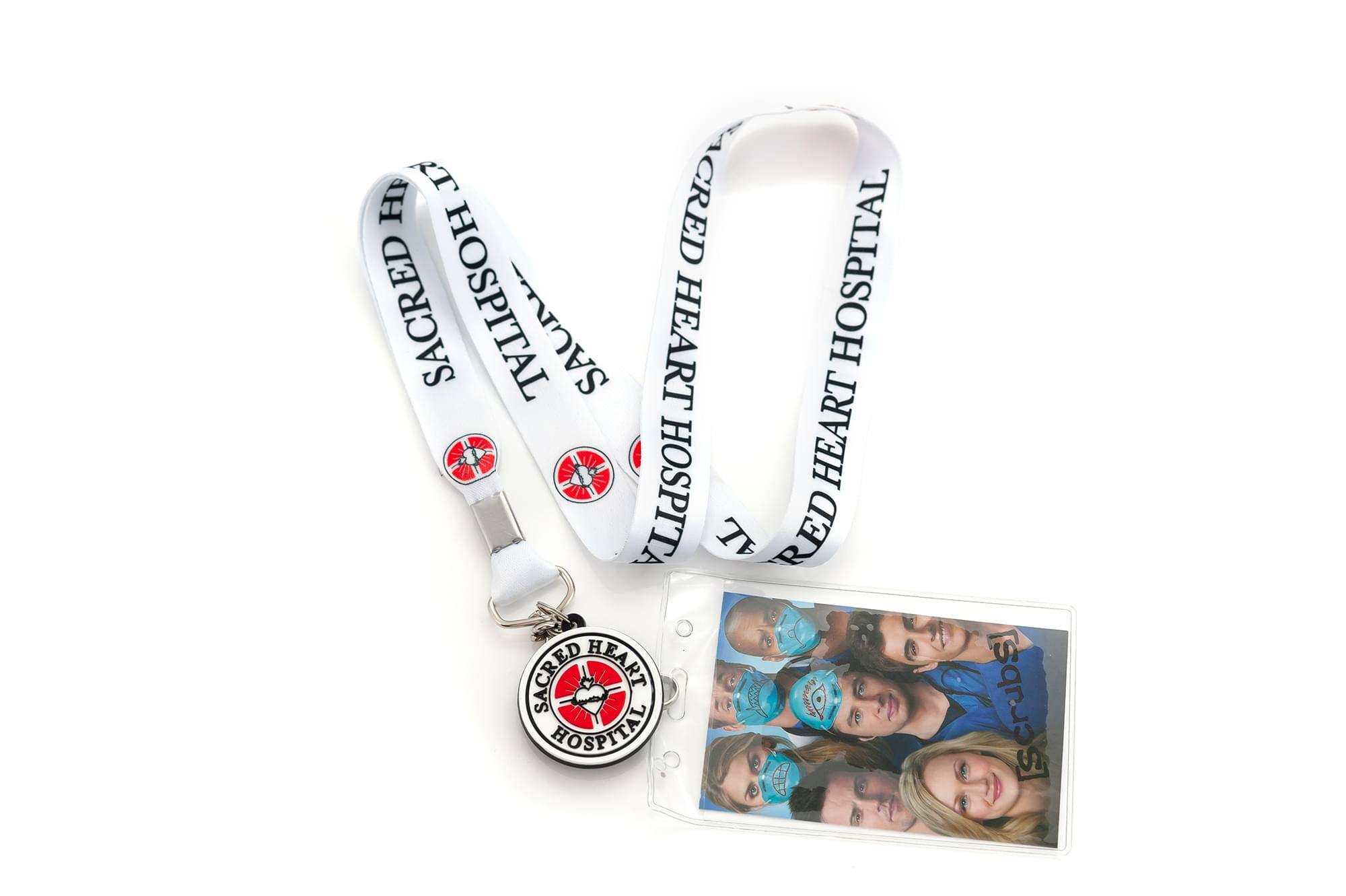 Surreal Entertainment - Scrubs Official Sacred Heart Hospital Lanyard | Includes ID Holder & Charm - Multi-Color