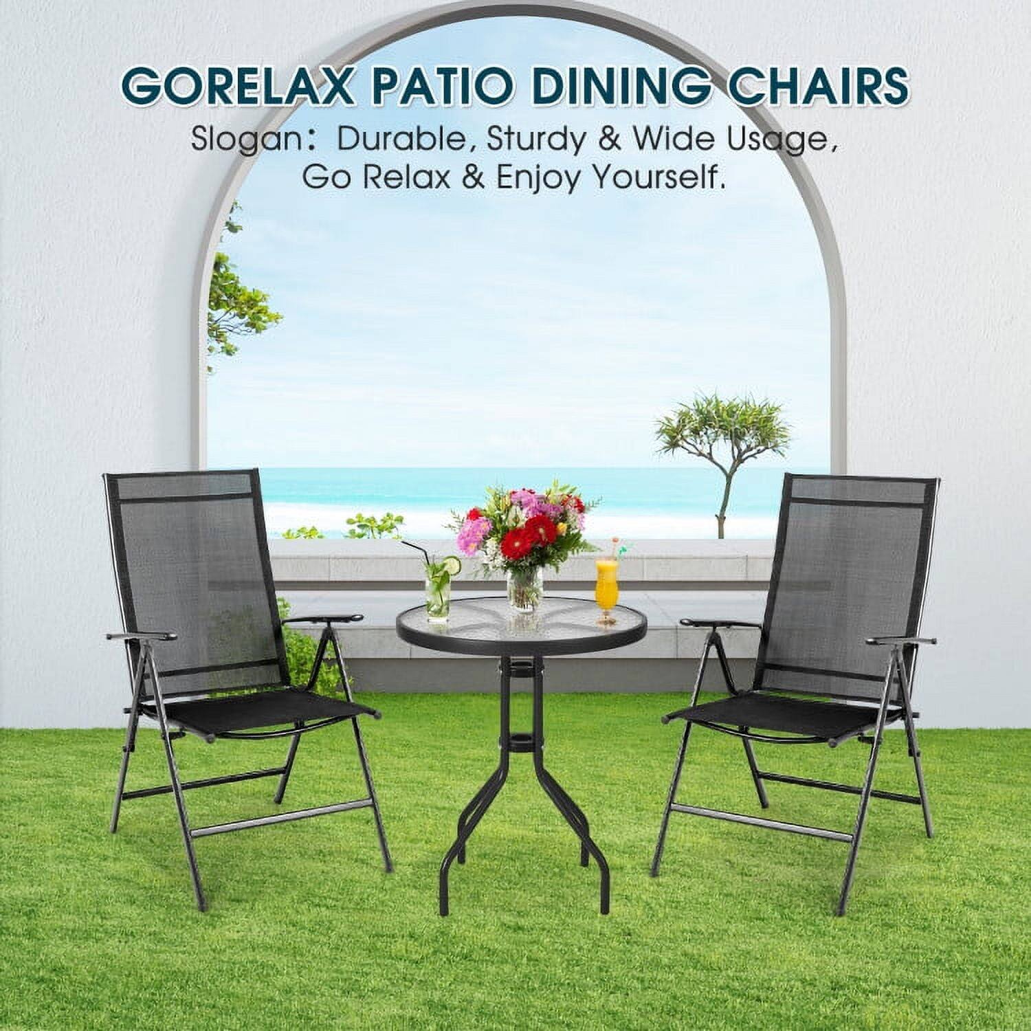 GORELAX PATIO DINING CHAIRS  
Slogan: Durable, Sturdy & Wide Usage, Go Relax & Enjoy Yourself.