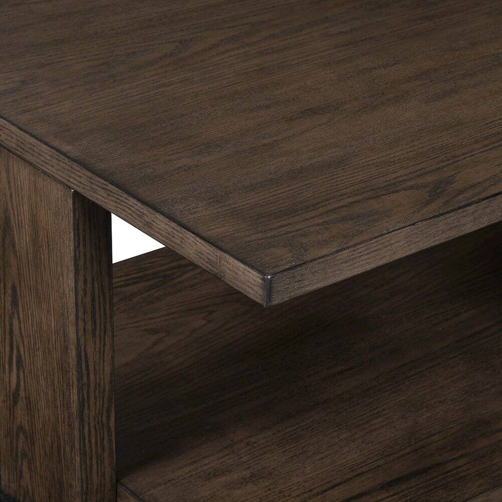 Alt View 2. Liberty Furniture Industries - Harrison Cocktail Table for Living Room - Espresso Brown Oak - Brown.