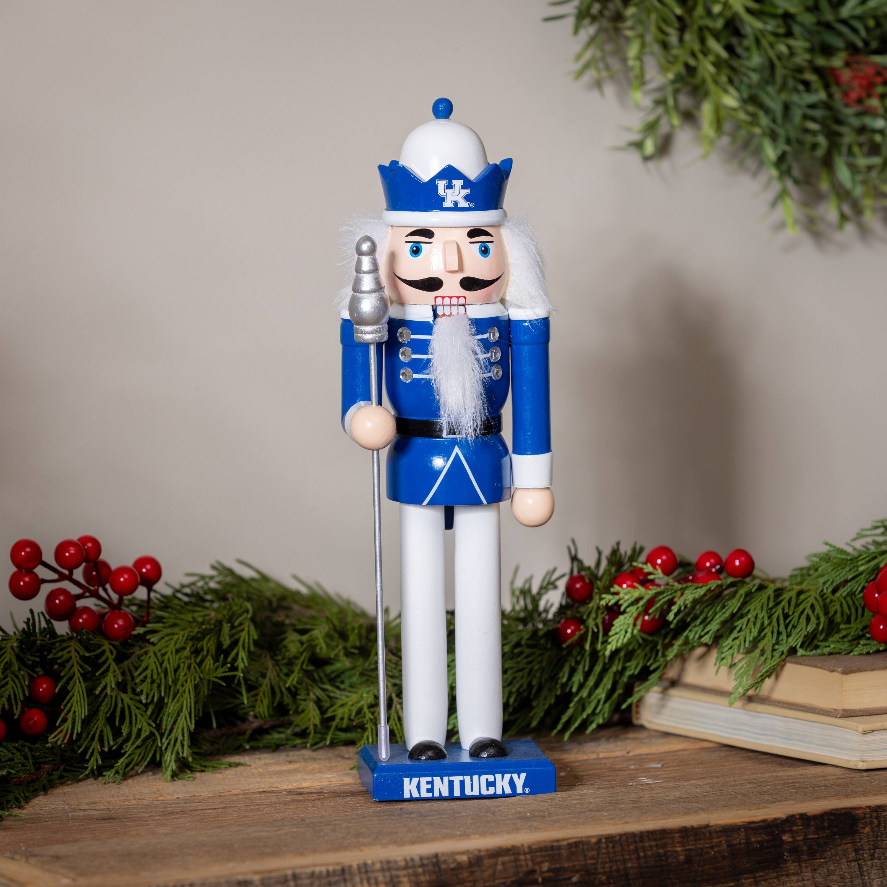 Alt View 2. Evergreen Enterprises - Kentucky Wildcats 12" Wooden Nutcracker Statue - Multicolor.