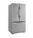 Angle. LG - 23 Cu. Ft. French Door Counter-Depth Smart Refrigerator with Ice Maker - Stainless Steel.