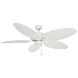 Honeywell - Duval 52-Inch Tropical Indoor Outdoor Ceiling Fan, Pull Chain - White