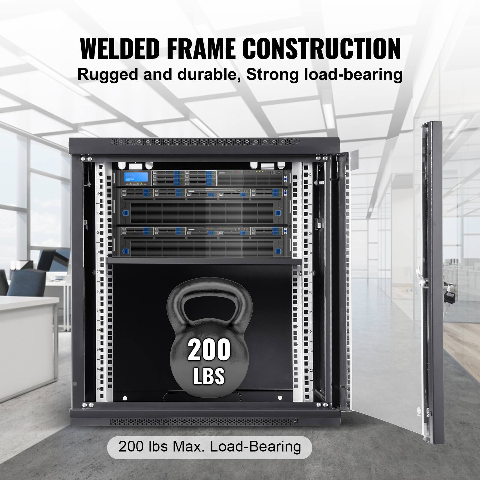 WELDED FRAME CONSTRUCTION  
Rugged and durable, Strong load-bearing  

200 LBS  
200 lbs Max. Load-Bearing