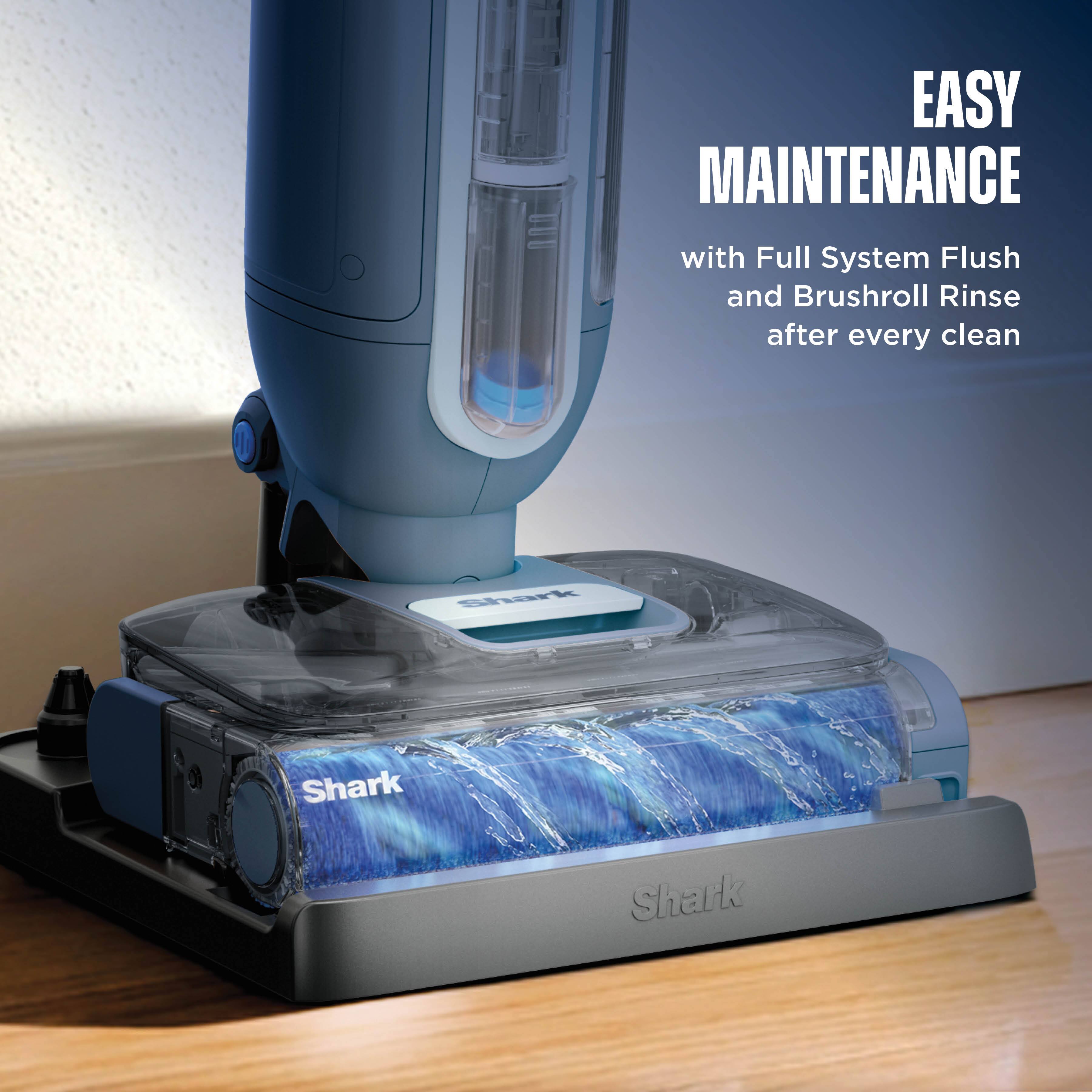 EASY MAINTENANCE with Full System Flush and Brushroll Rinse after every clean