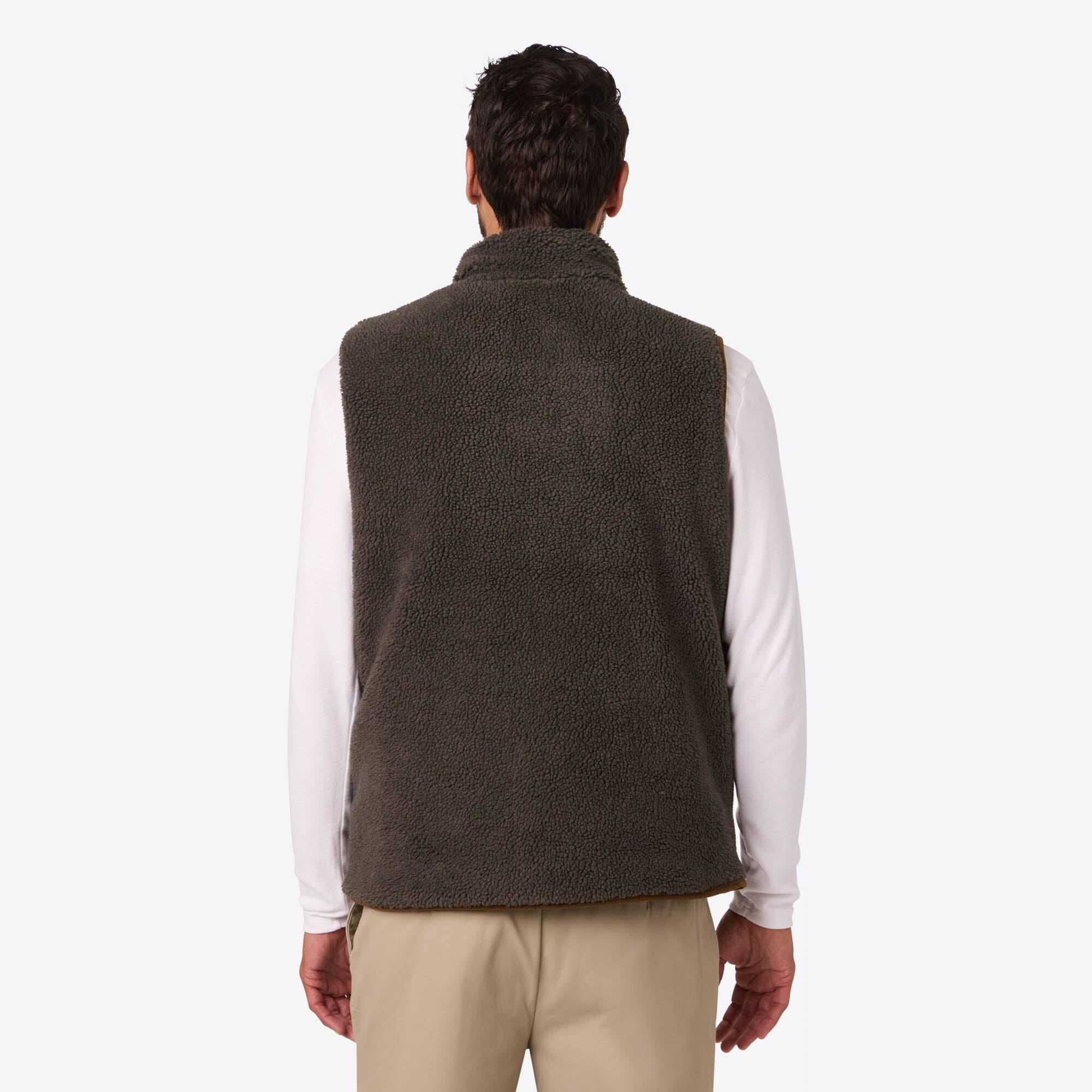 Back. Mobile Warming - Men's Ranch Sherpa Heated Vest - Charcoal.
