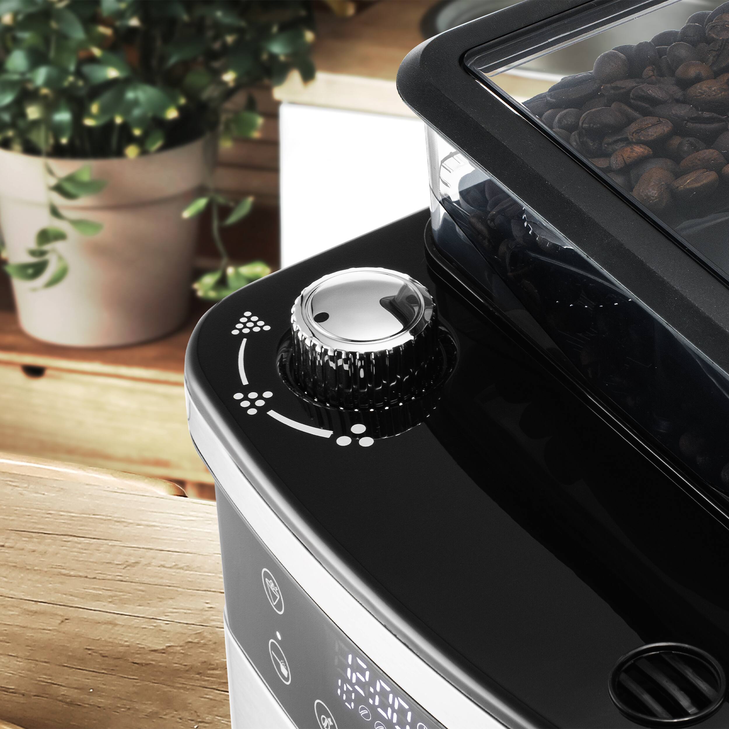 Alt View 4. Melitta - Aroma Fresh Plus 10-Cup Coffee Maker with Coffee Grinder - Black.