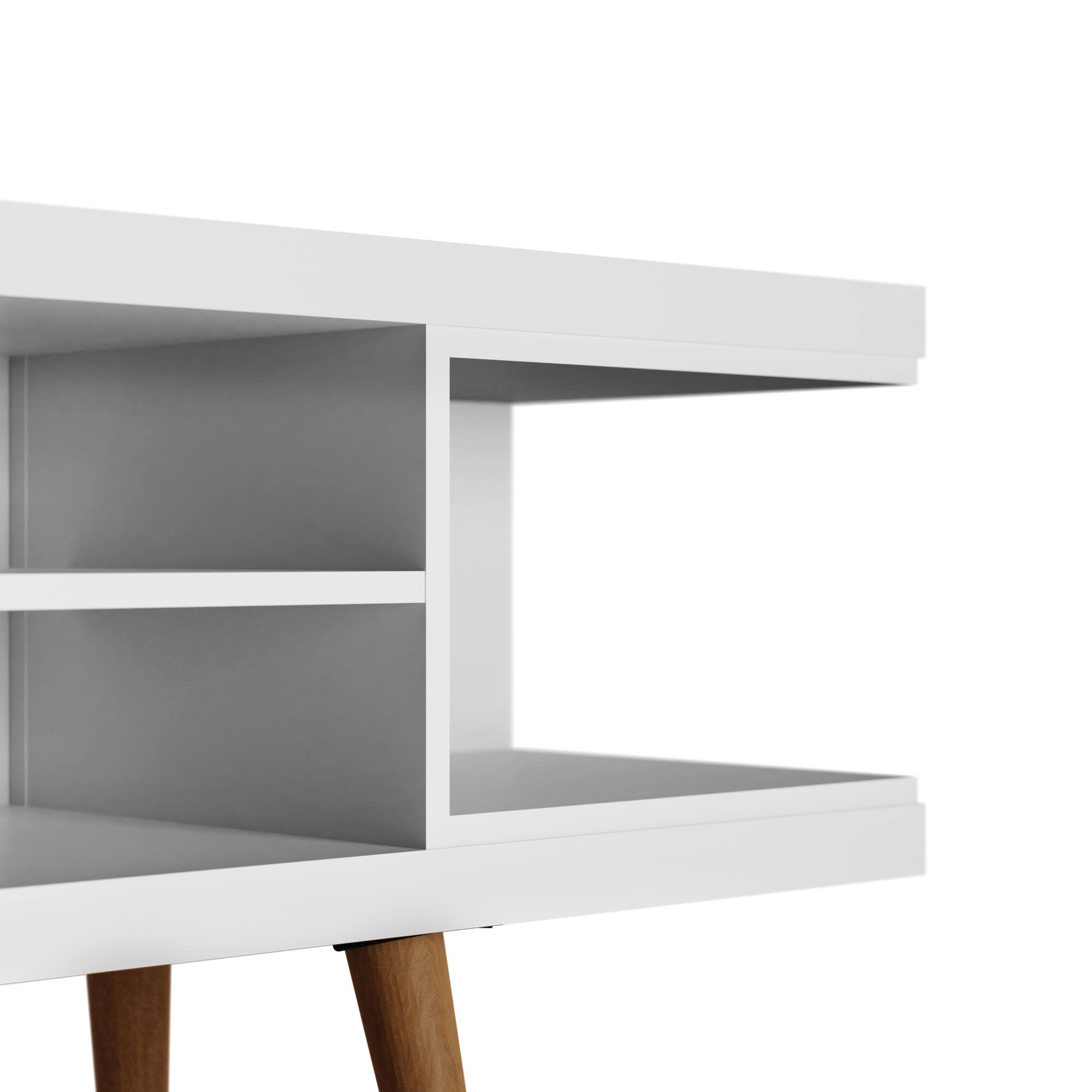 Back. TinyHomie - 70in TV Stand in White - White.