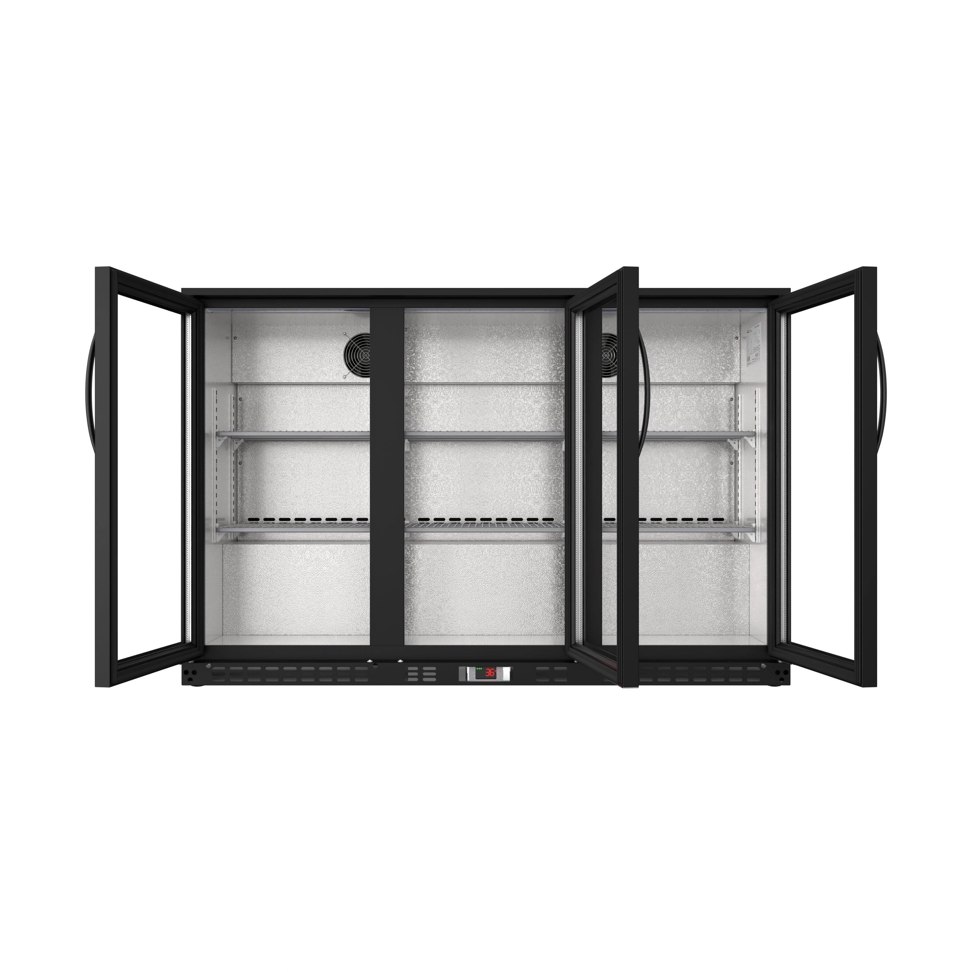 Alt View 3. Koolmore - 53 in. Three-Door Back Bar Refrigerator - 11 Cu Ft. BC-3DSW-BK - Black.