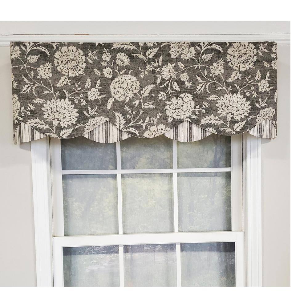 Angle. RLF Home - RLF Home Luxurious Modern Design Classic Basanti Petticoat Style Window Valance 50" x 15" Metal - Metal.