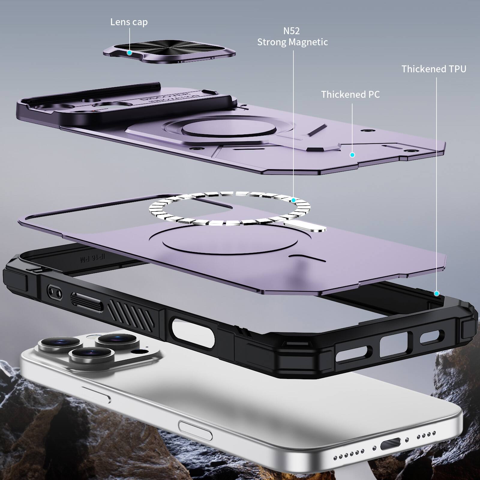 Lens cap N52 Strong Magnetic Thickened TPU Thickened PC