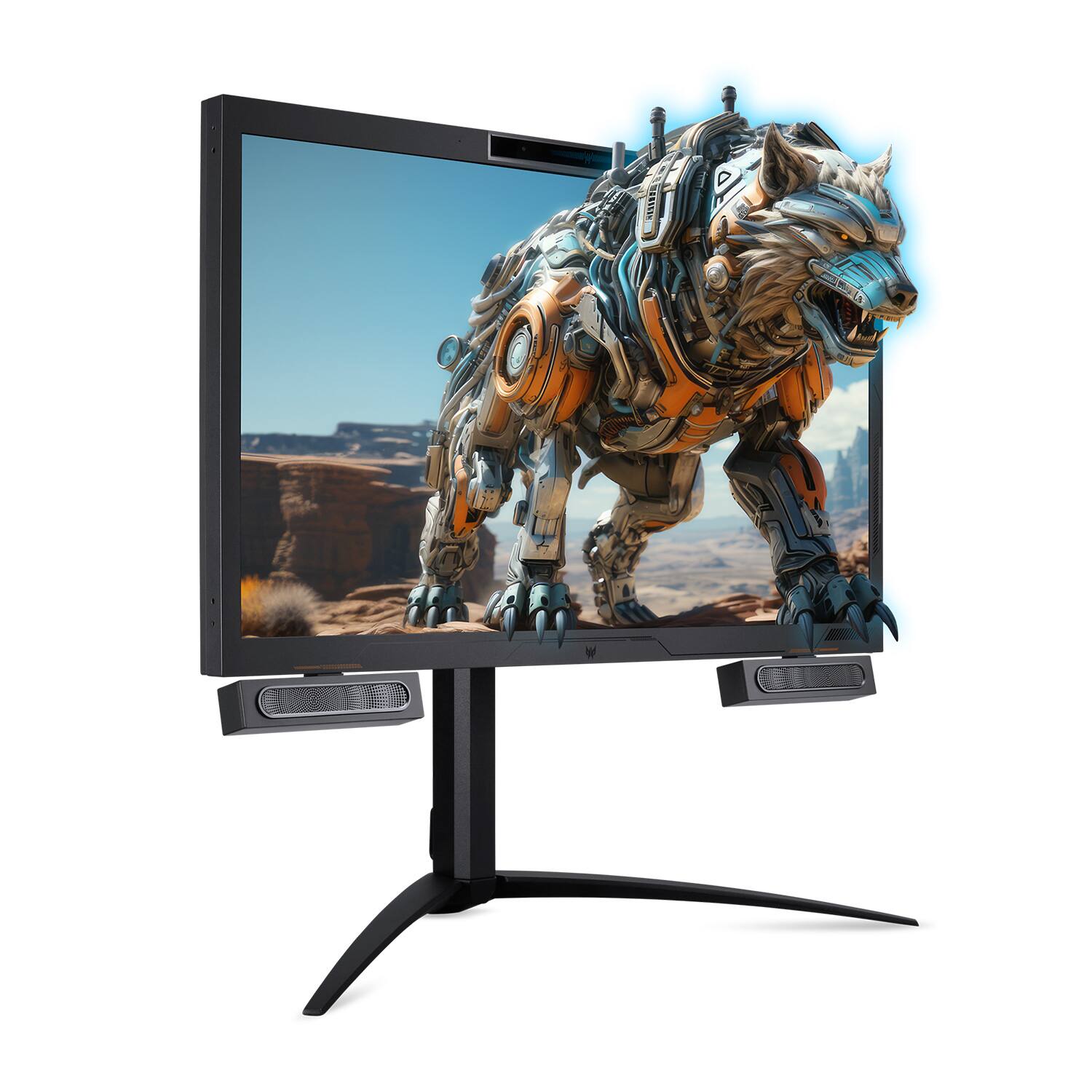 Alt View 9. Acer - Predator SpatialLabs View 27"  LCD 4K UHD, 60Hz, FreeSync Premium, Stereoscopic 3D Gaming Monitor - Black.