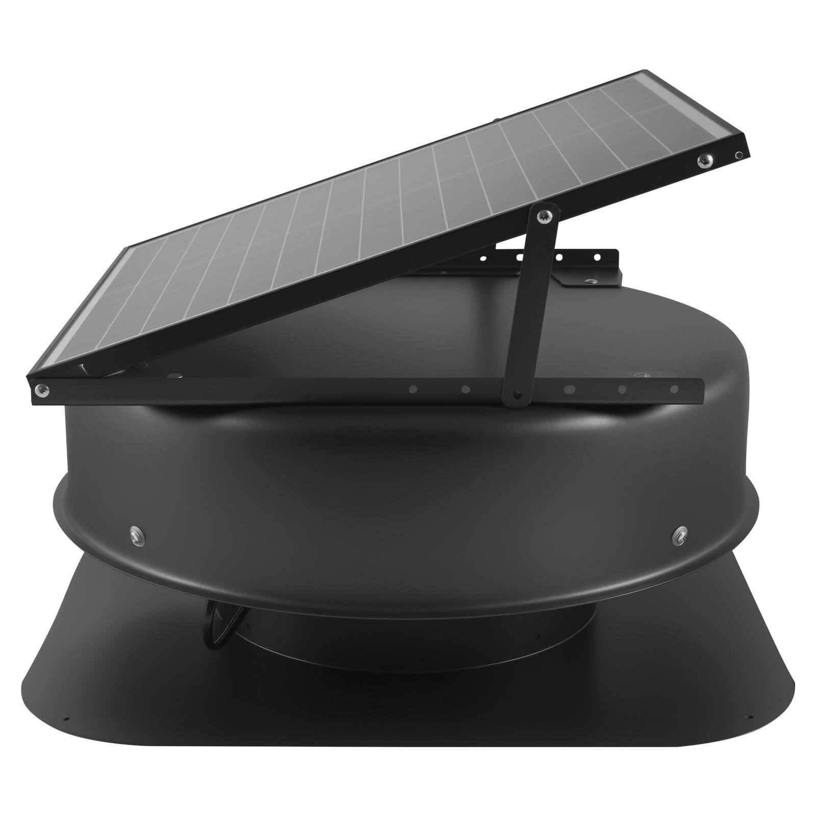 Alt View 5. VEVOR - Solar Attic Fan, 42 W, 2800 CFM Large Air Flow Solar Roof Vent Fan, Low Noise and Weatherproof with 110V Smart Adapter - Black.