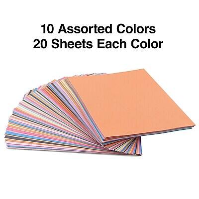 10 Assorted Colors  
20 Sheets Each Color